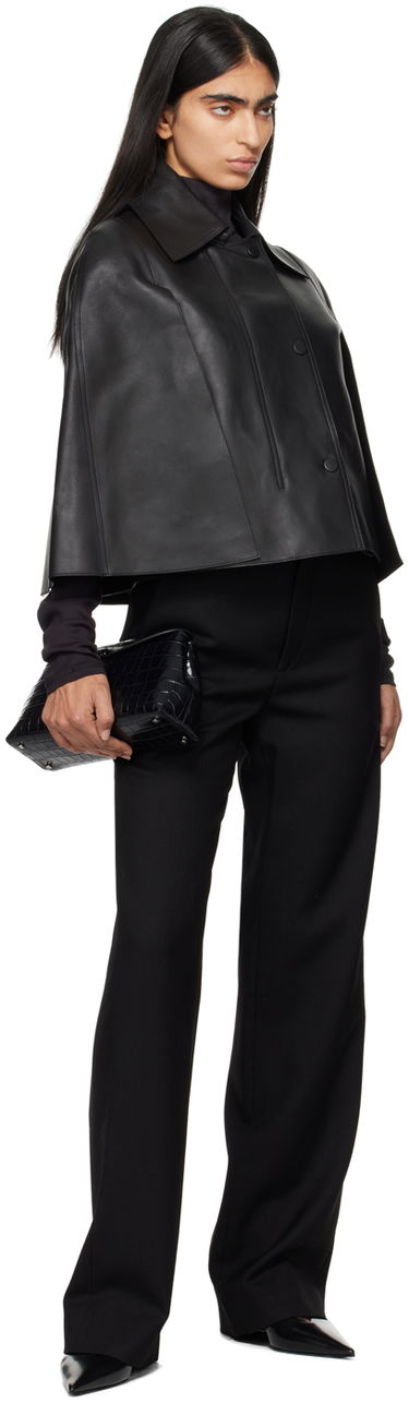Vesta TOTEME Double Leather Cape Vest Čierna | 244-WRO0152-LE0056, 3