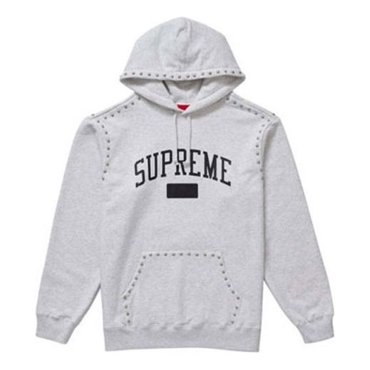 Mikina Supreme Supreme Studded Hooded Sweatshirt Šedá | SUP-FW18-590