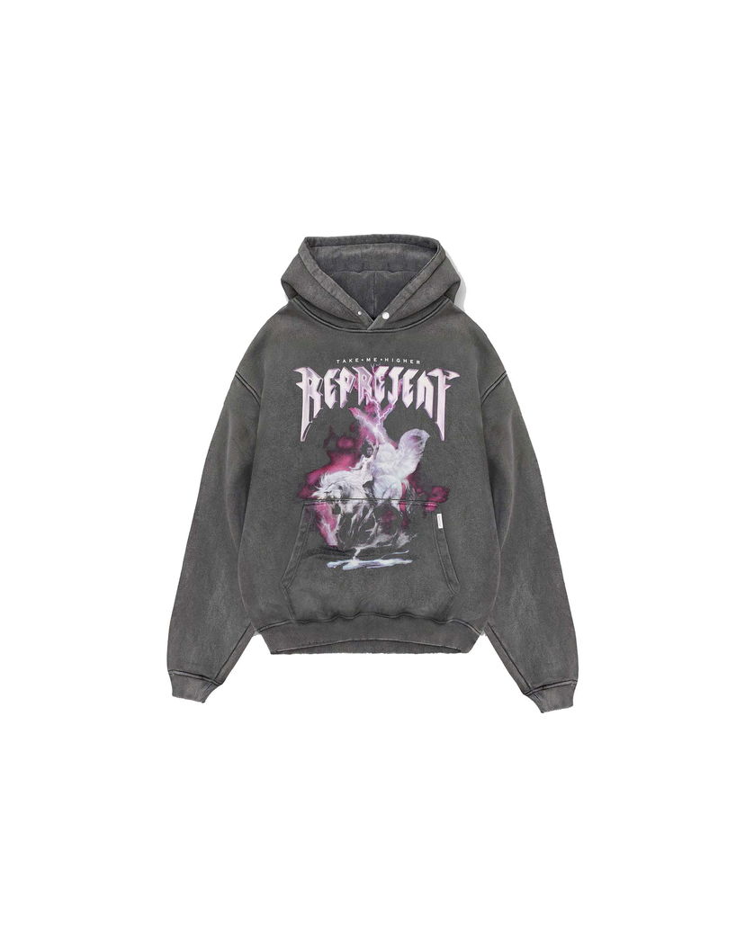 Mikina Represent Clo Represent Take Me Higher Hoodie Vintage Grey Šedá | MH4018-20