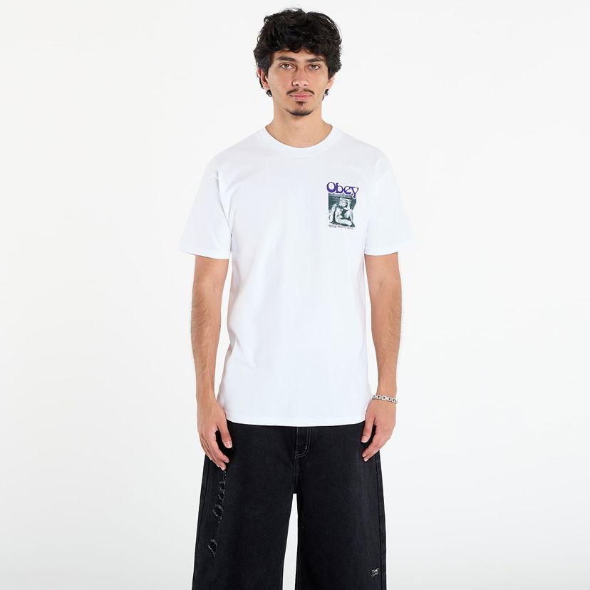 Tričko OBEY OBEY Stop Worry Now T-Shirt Biela | 165264127-WHT