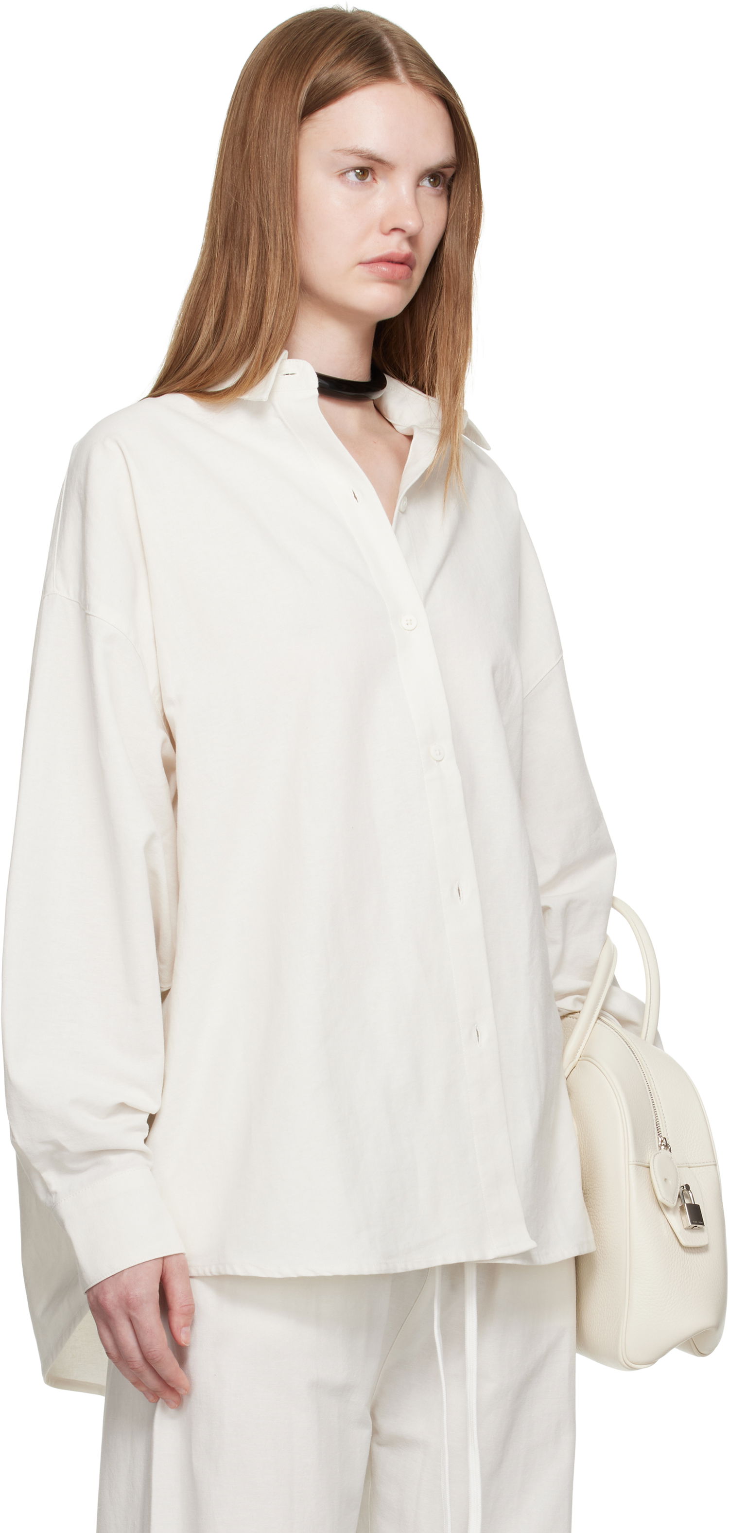 Košeľa Fear of God Fear of God ESSENTIALS Relaxed Shirt Biela | 186SP255524FW, 1