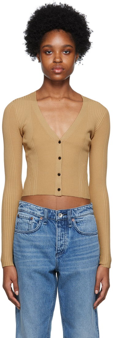 Sveter rag & bone Rib Knit Cardigan Hnedá | WAS22FS038WD38, 0
