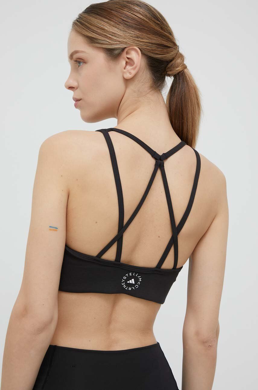 Podprsenka adidas Originals by Stella McCartney TrueStrength Medium-Support Bra Čierna | HR2192, 0