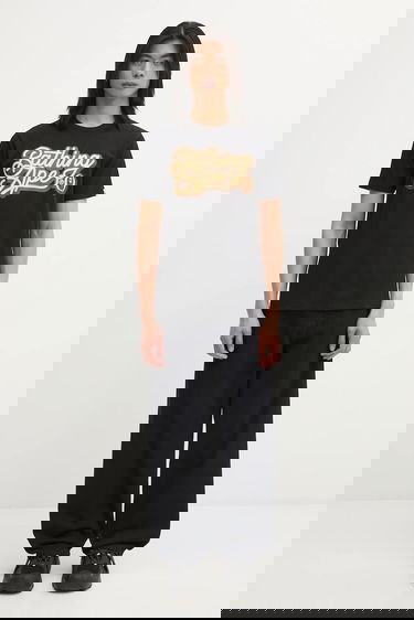 Tričko BAPE Script Logo T-Shirt Čierna | 001TEL301055M, 4