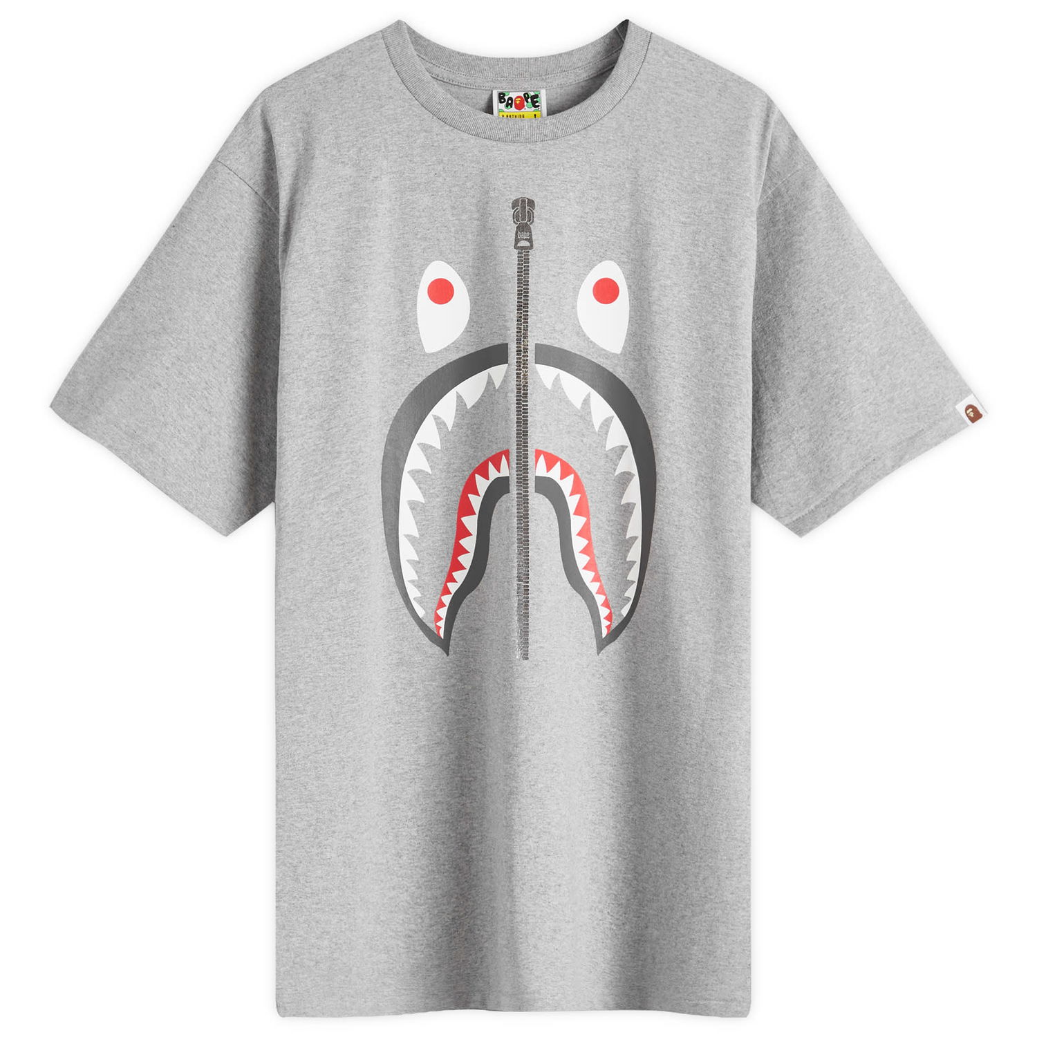 Tričko BAPE A Bathing Ape Men's Shark T-Shirt in Grey, Size Large | END. Clothing Šedá | 001TEK301003M-GRY, 0