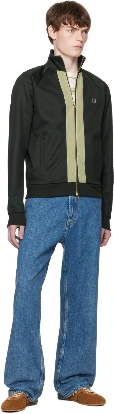 Bunda Fred Perry Fred Perry Chenille Tape Track Jacket Zelené | J9051, 3