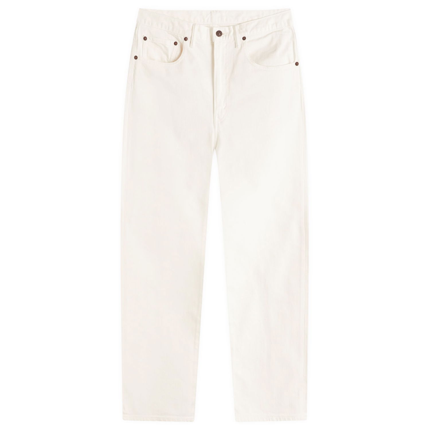 Džínsy BEAMS Beams Plus 5 Pocket Denim Jeans, Size Large Biela | 3821-0004-791-01, 1
