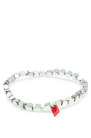Náramok BOSS Steel Cube Elastic Bracelet Metalická | 50532338