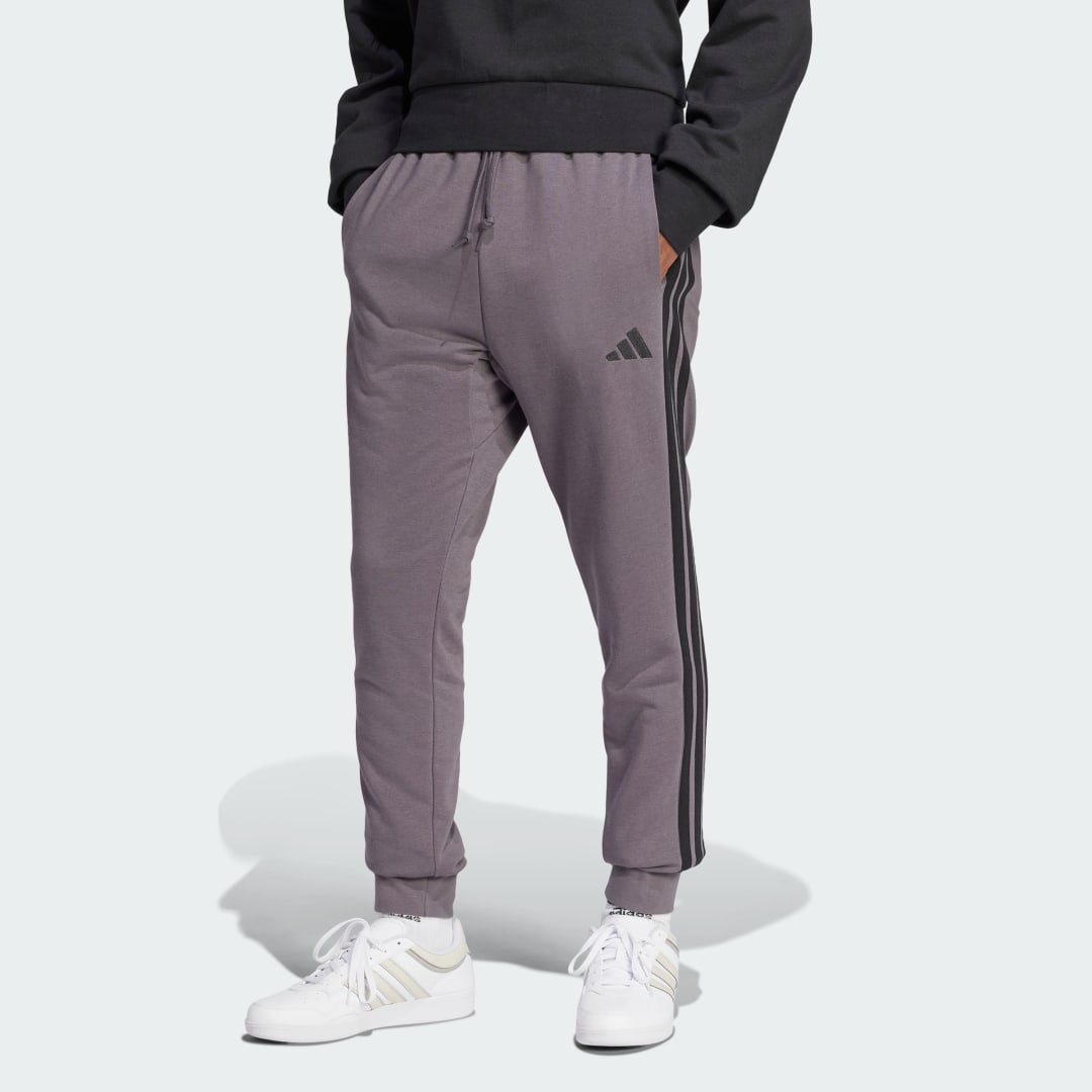 Tepláky adidas Performance Essential 3-Stripes French Terry Pants Fialová | JE6352, 0