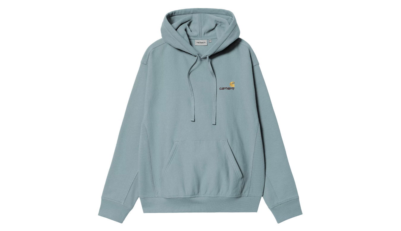 Mikina Carhartt WIP American Script Hooded Sweatshirt Tyrkysová | I028279_33E_XX, 0