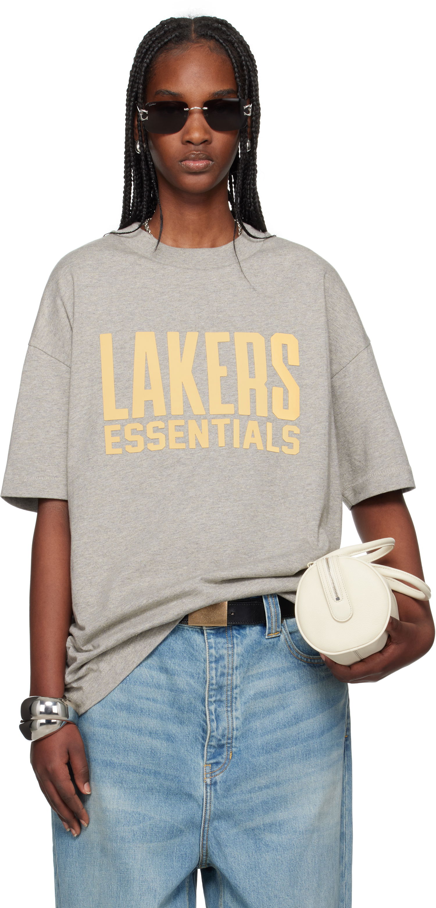 Tričko Fear of God Fear of God ESSENTIALS NBA Lakers Short Sleeve T-Shirt Šedá | 125AL244106F, 0