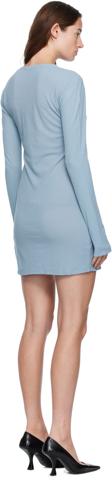 Šaty Ksubi Ksubi Crawford Long Sleeve Minidress Modrá | WFA25DR008, 2
