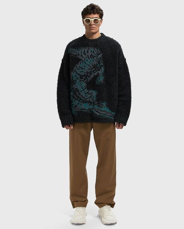 Sveter Lacoste Crocodile Intarsia Knit Sweater Čierna | AH3746-1LI, 2