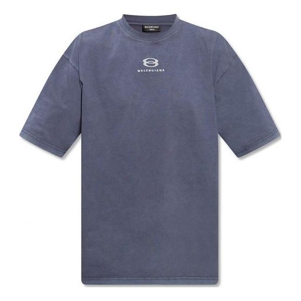 Tričko Balenciaga Unity Icon T-Shirt Modrá | 641675TLVF94197