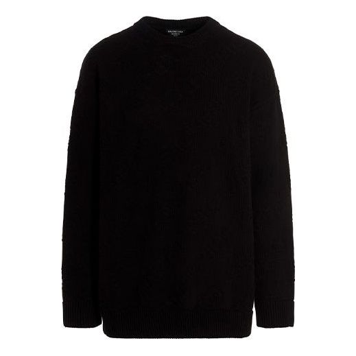 Sveter Balenciaga Jacquard Knit Sweater Čierna | 662728T31661000, 0
