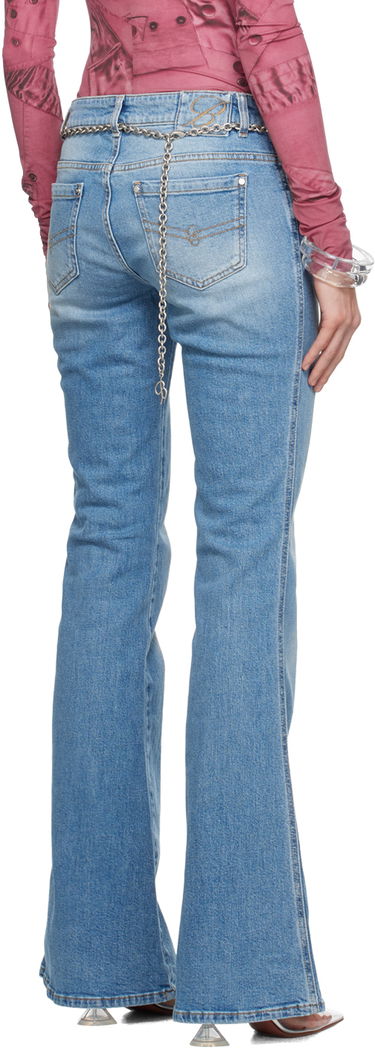 Džínsy Blumarine Blumarine Five-Pocket Flare Jeans Modrá | P422J127A, 2