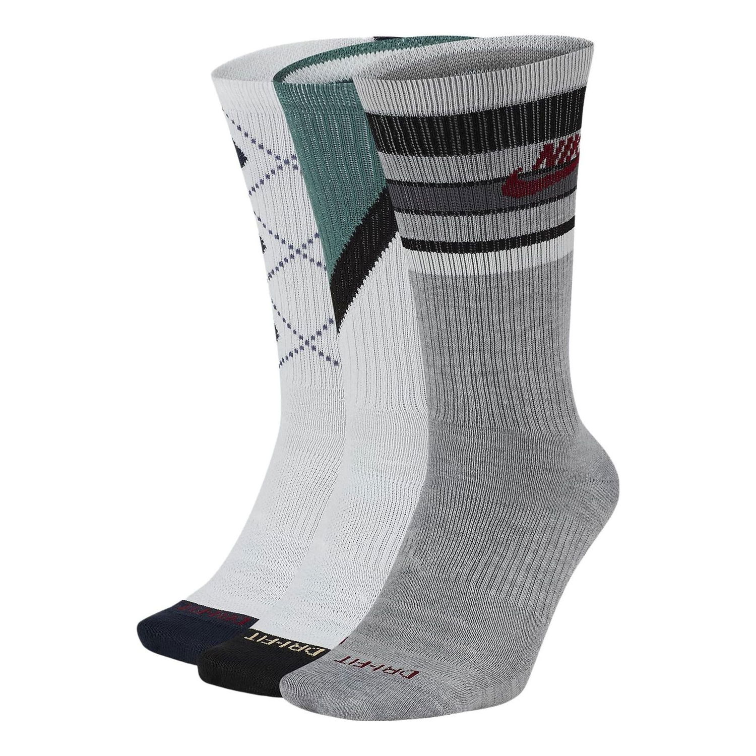 Ponožky Nike SB Everyday Max Lightweight Mid-Calf Socks (3 Pairs) Biela | SK0096-967, 0