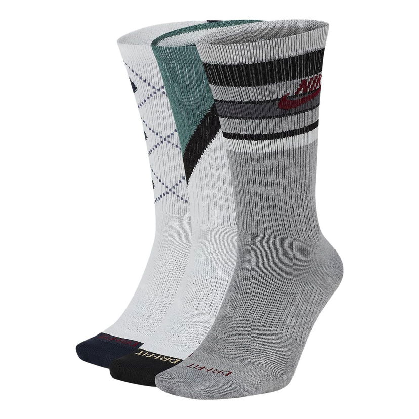 Ponožky Nike SB Everyday Max Lightweight Mid-Calf Socks (3 Pairs) Biela | SK0096-967