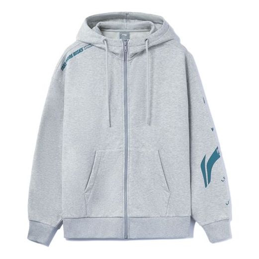 Mikina Li-Ning Graphic Hoodie Šedá | AWDRD34-5, 0