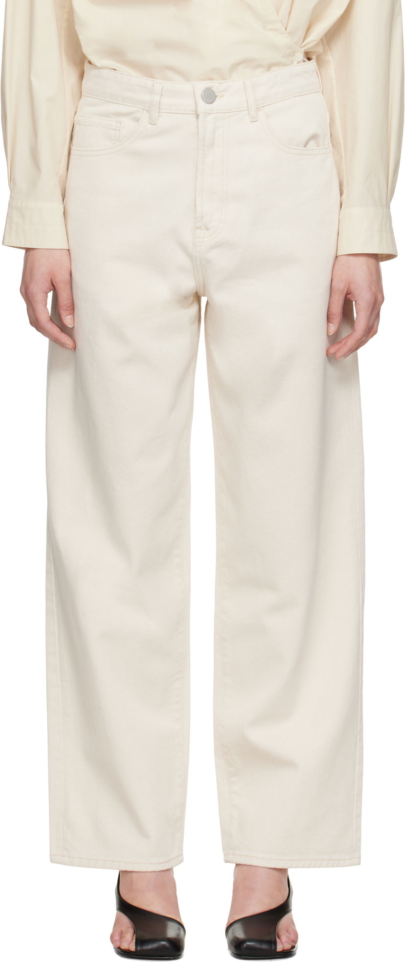 Džínsy Róhe Baggy Fit Jeans Béžová | 415-31-039