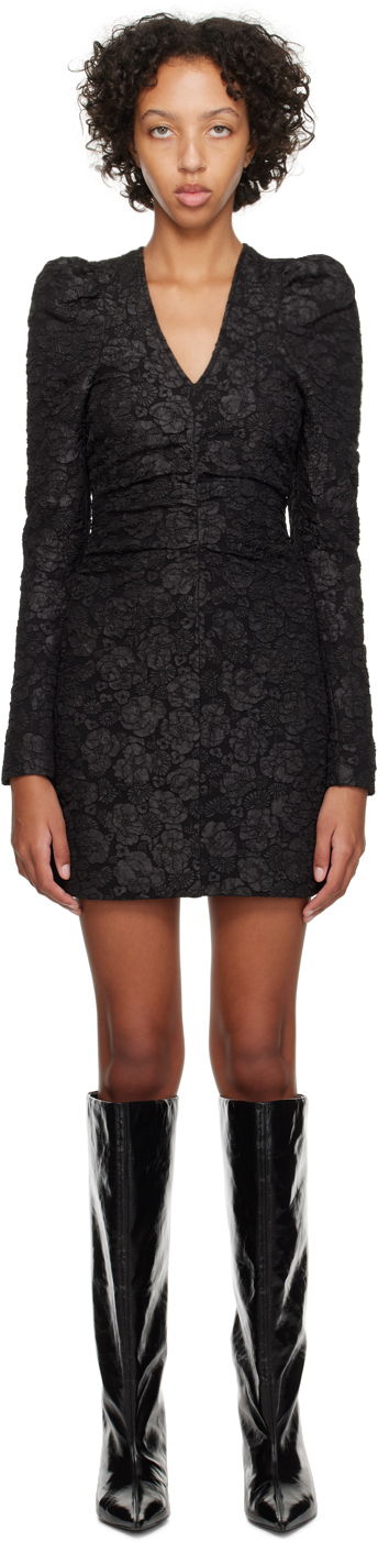 Šaty GANNI Jacquard Minidress Čierna | F8497, 0