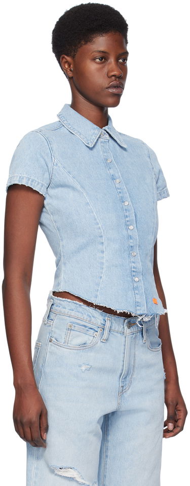 Košeľa ERL ERL Levi's Edition Short Sleeve Denim Shirt Modrá | ERL07B301, 1