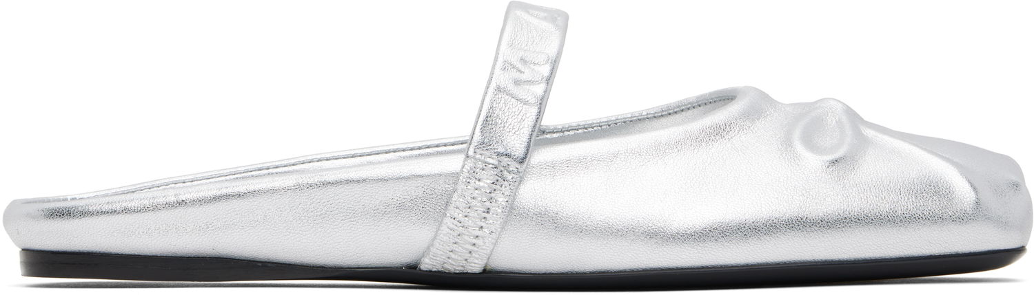 Oblečenie Marni Marni Leather Little Bow Sabot Slippers Metalická | SBMS010400 PR695, 0