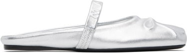 Oblečenie Marni Marni Leather Little Bow Sabot Slippers Metalická | SBMS010400 PR695, 0