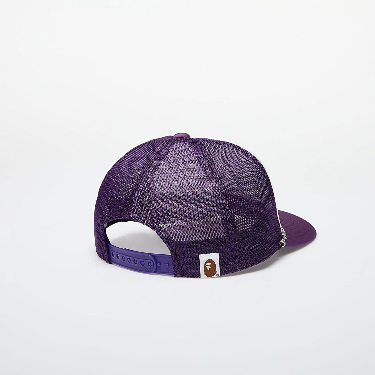 Šiltovka BAPE SWAROVSKI x Rhinestone Ape Head Mesh Cap M Purple Fialová | 001CPK801010M PUR, 1