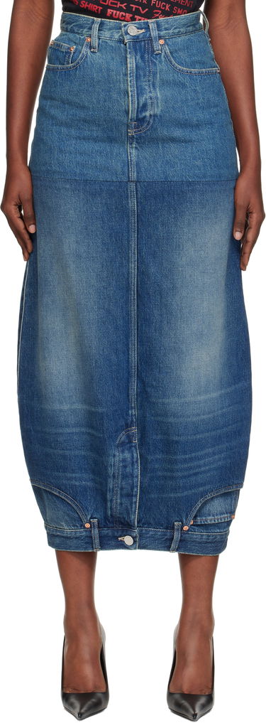 Sukňa VETEMENTS Vetements Double Denim Midi Skirt Modrá | WH76DK880VBBG, 0