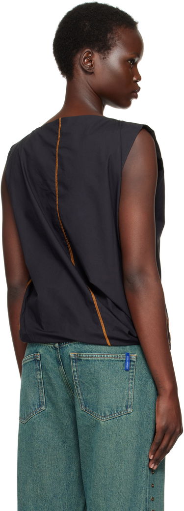 Tielko Baserange Sleeveless Turn Neck Top Čierna | TOTU-PO-SP25, 2