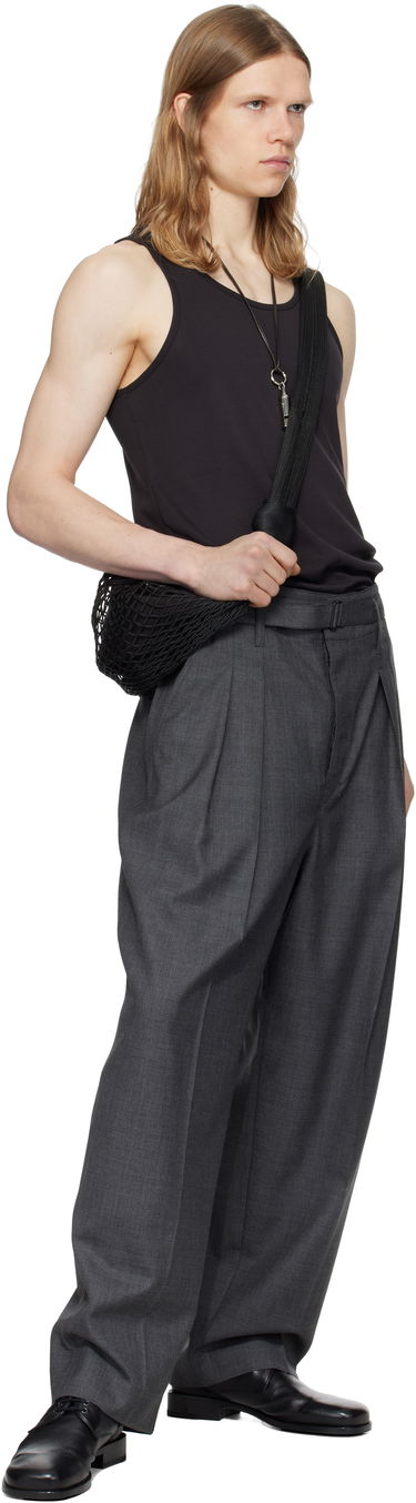 Nohavice LEMAIRE Lemaire Belted Pleated Trousers Šedá | PA1173 LF1386, 3