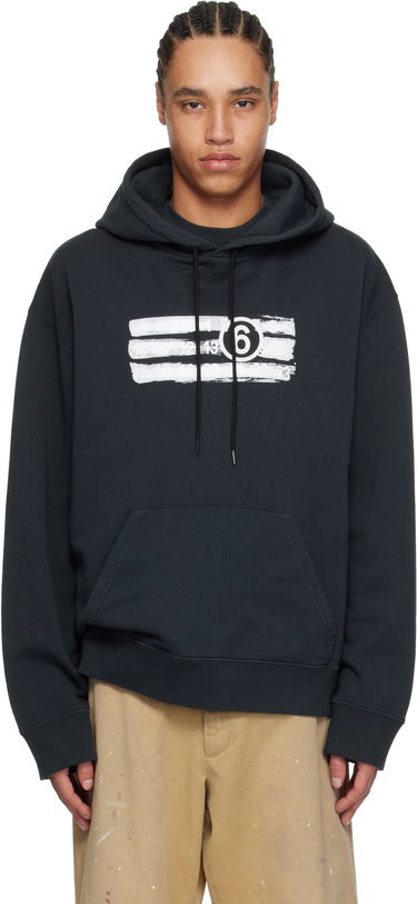 Mikina Maison Margiela MM6 Maison Margiela Printed Logo Hoodie Čierna | SH2GU0020 M25004, 0