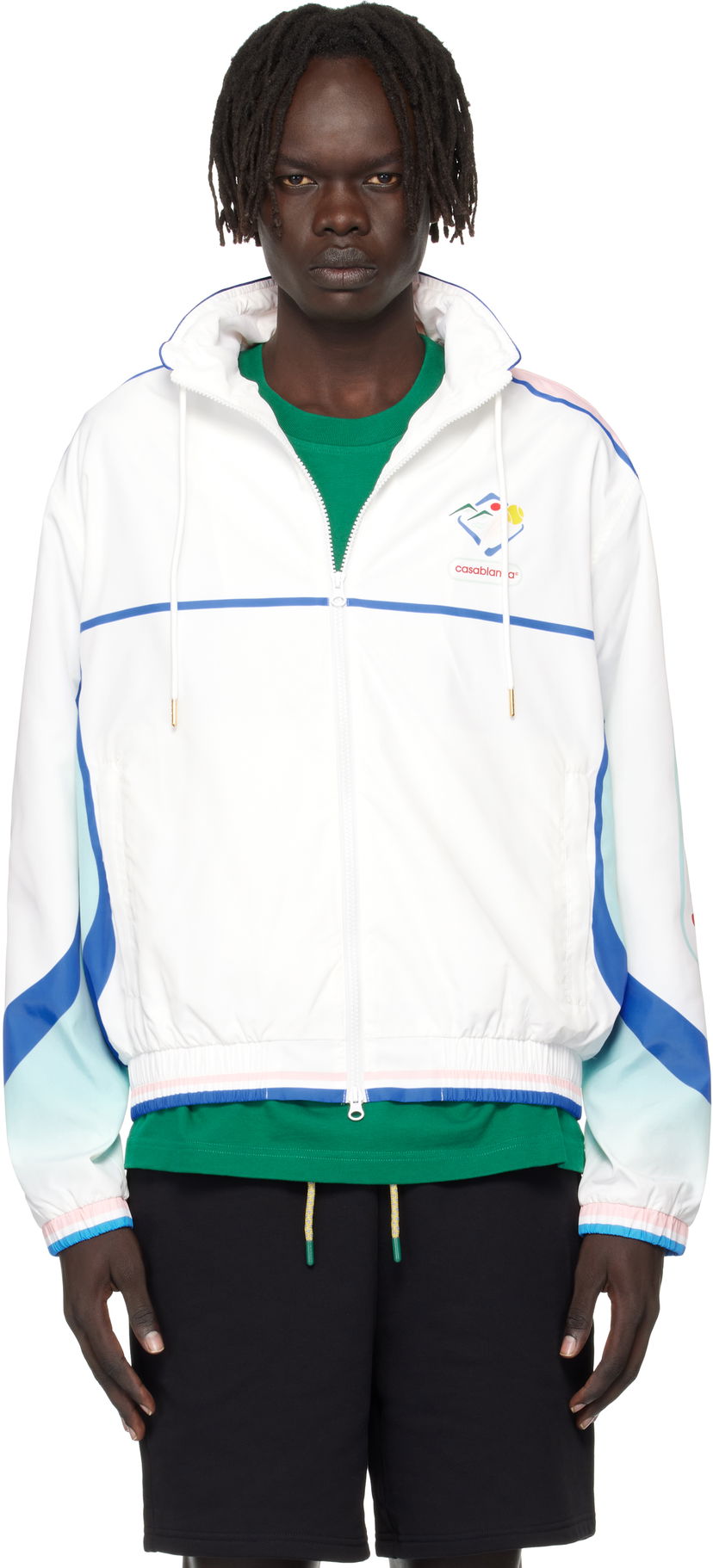 Vetrovka Casablanca Casablanca Casa Sportif Windbreaker Jacket Biela | U-MPF25-JK-033-01