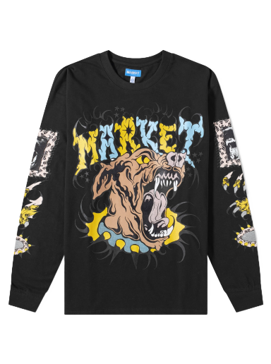 Tričko MARKET Warped Beware T-Shirt Čierna | 398000373-BLK