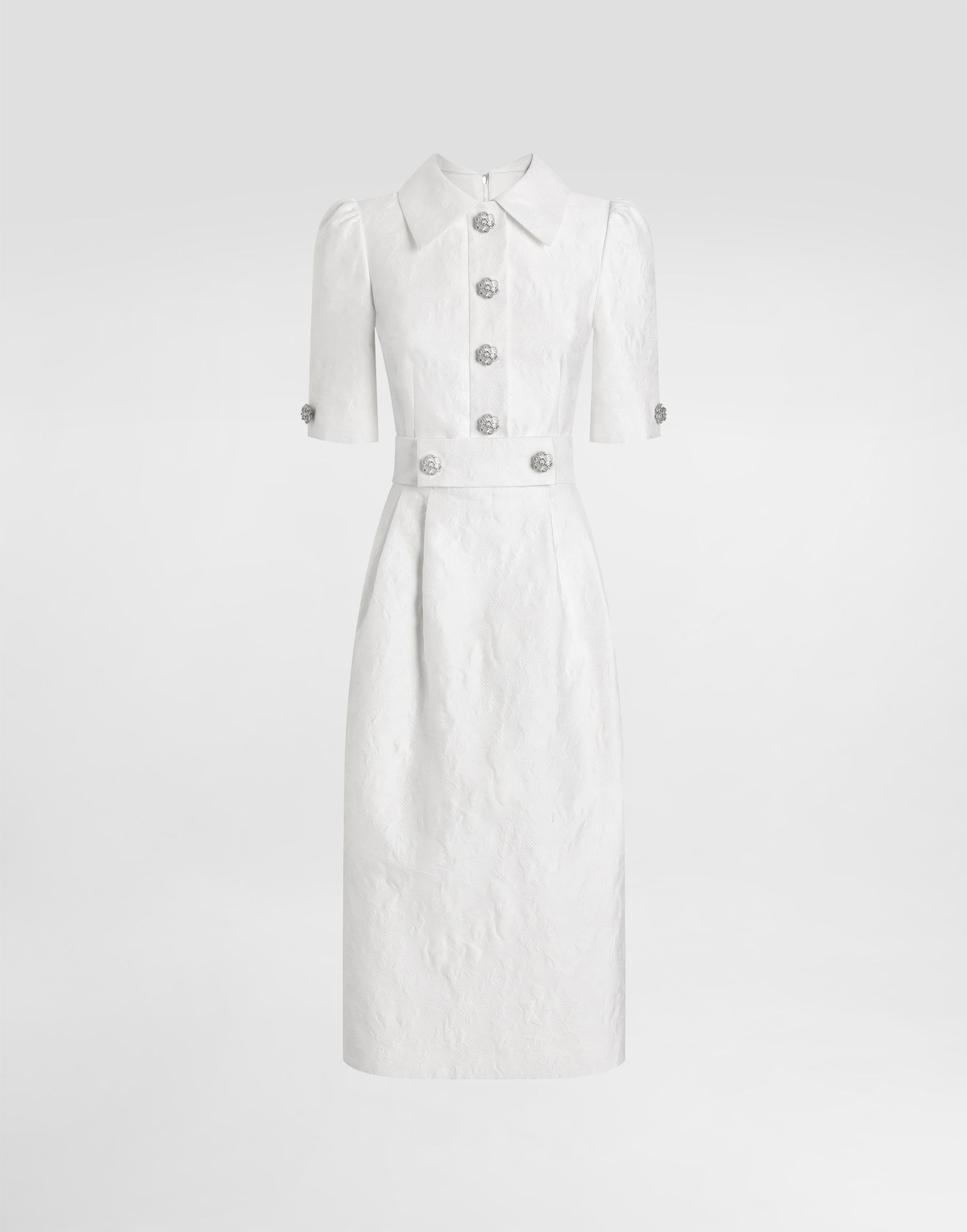 Šaty Dolce & Gabbana Dolce & Gabbana Floral Jacquard Dress Biela | F60ATZFJTB4W3789, 0