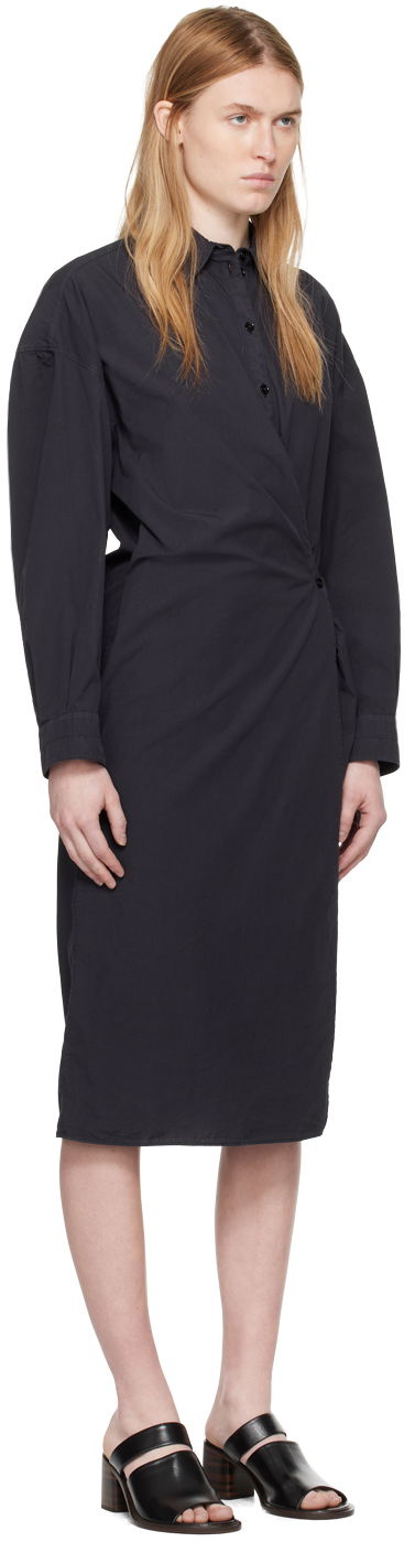 Šaty LEMAIRE Lemaire Wrap Midi Dress Čierna | DR1024 LF445, 3