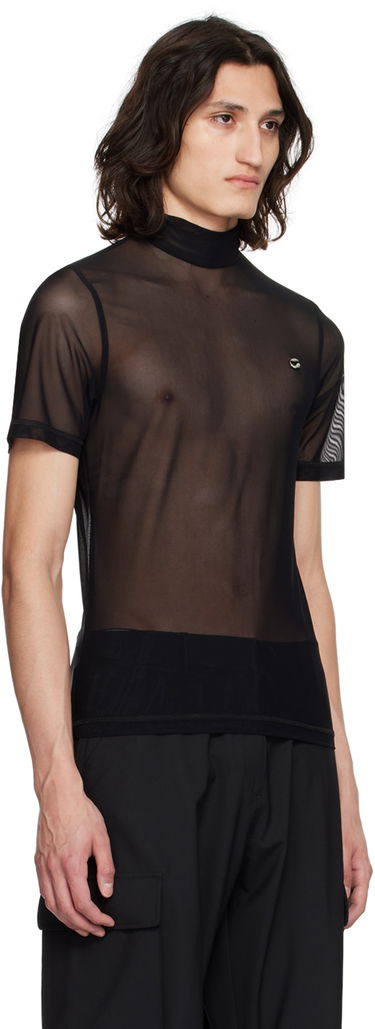 Tričko Coperni Coperni Turtleneck Mesh T-Shirt Čierna | COPJS20BIS557MEN, 1