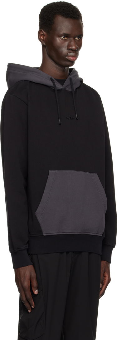 Mikina BOSS BOSS Embroidered Logo Hoodie Čierna | 50531418, 1