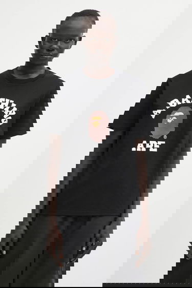 Tričko BAPE A Bathing Ape College T-Shirt Čierna | 001TEL302001L, 0