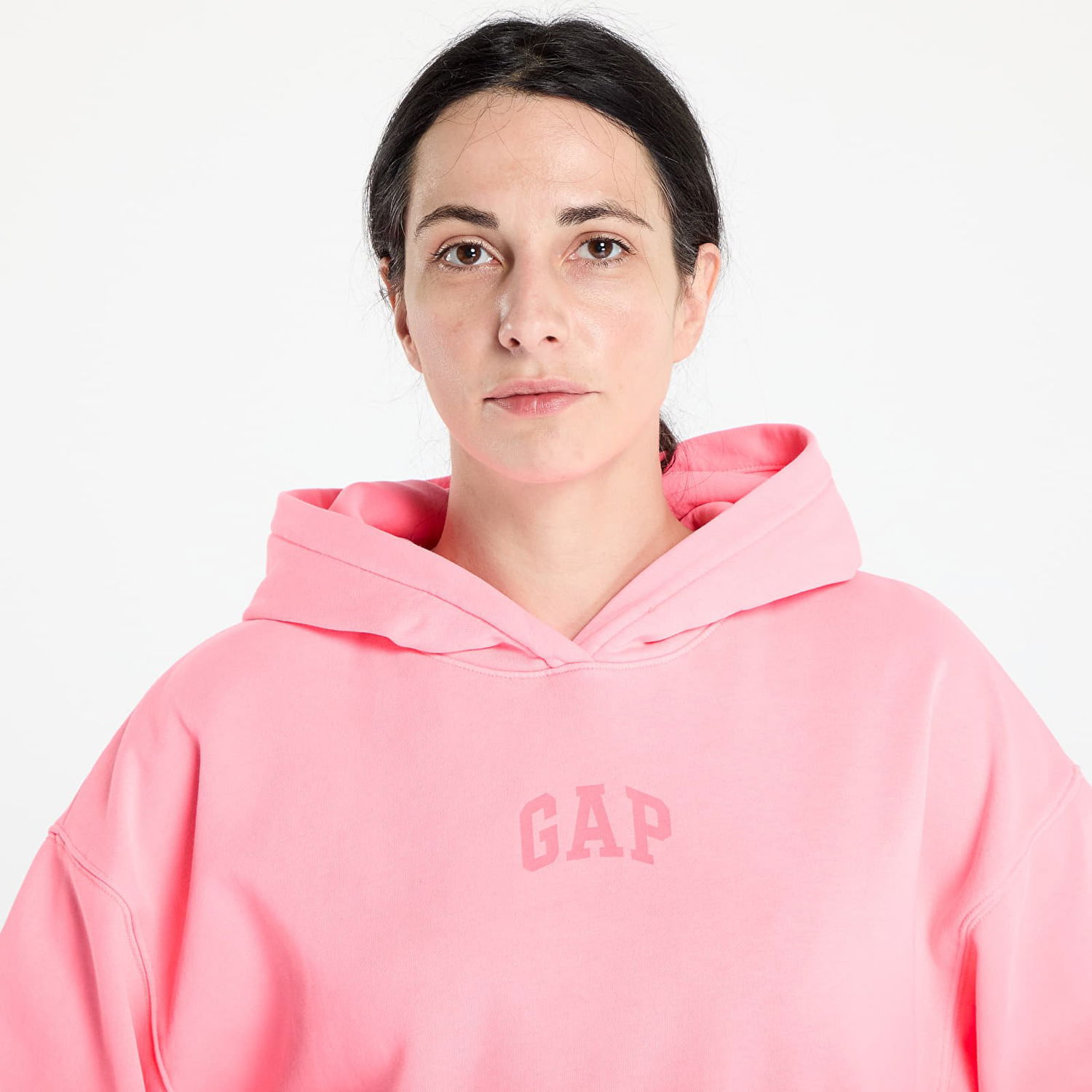 Mikina GAP GAP Logo Cropped Hoodie Ružová | 841725-08, 1
