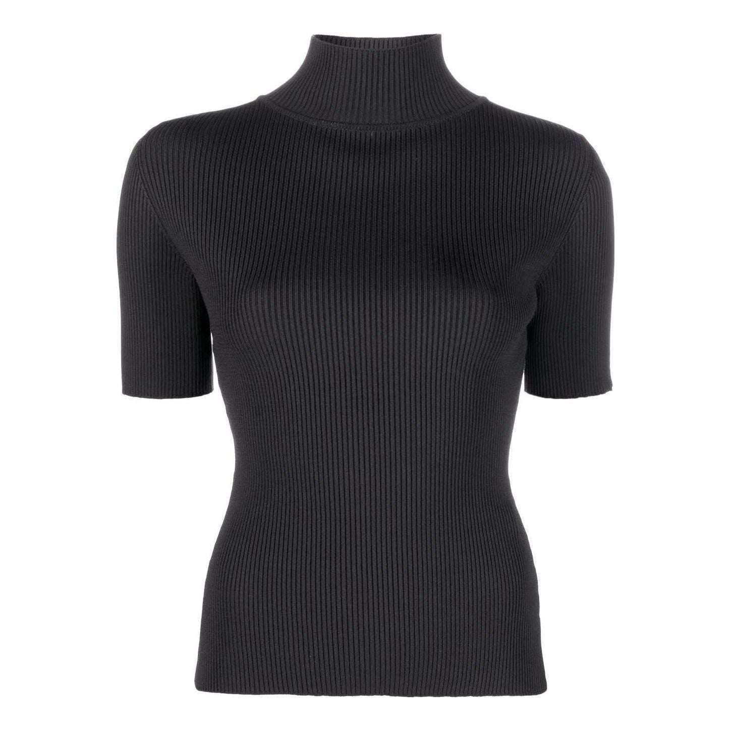 Dres Off-White Ribbed Turtleneck Short Sleeve T-shirt Čierna | OWHF010C99KNI0011009, 0
