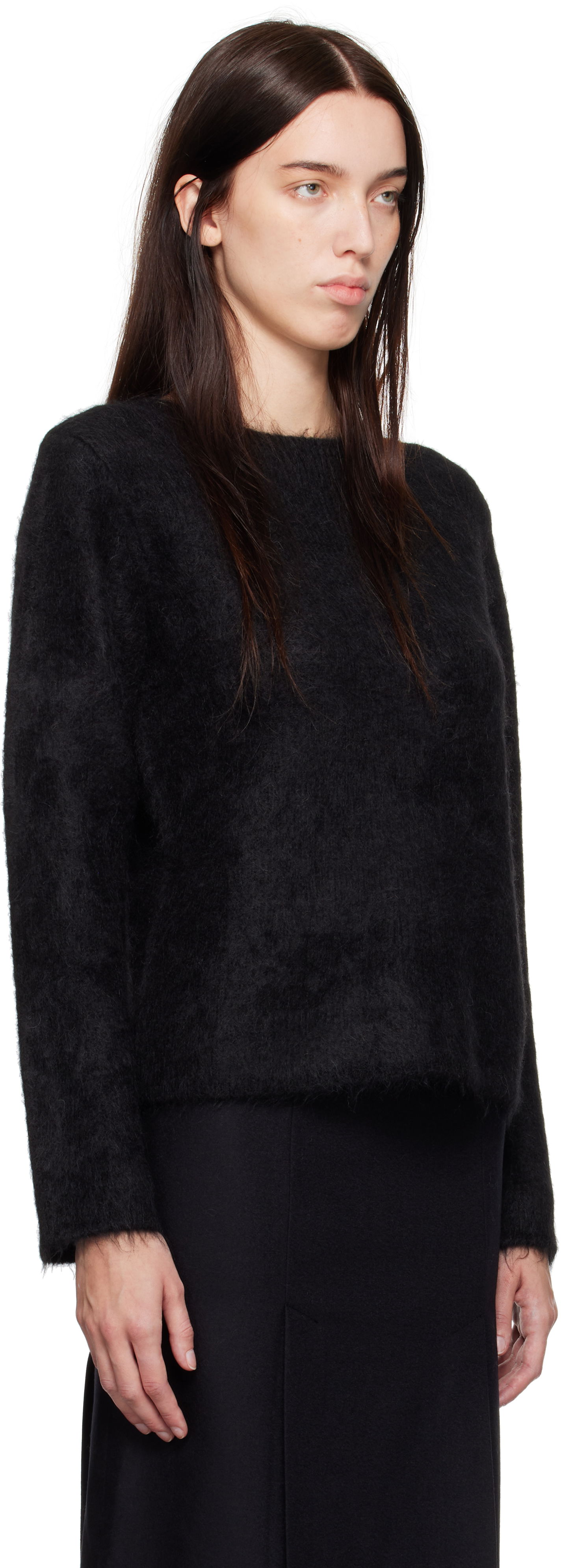 Sveter Loulou de Saison Loulou de Saison Freya Fuzzy Knit Sweater Čierna | FREYA, 1