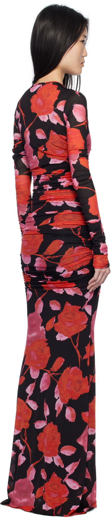 Šaty Blumarine Blumarine Floral Print Mesh Maxi Dress Rôznofarebný | P522A610A, 2