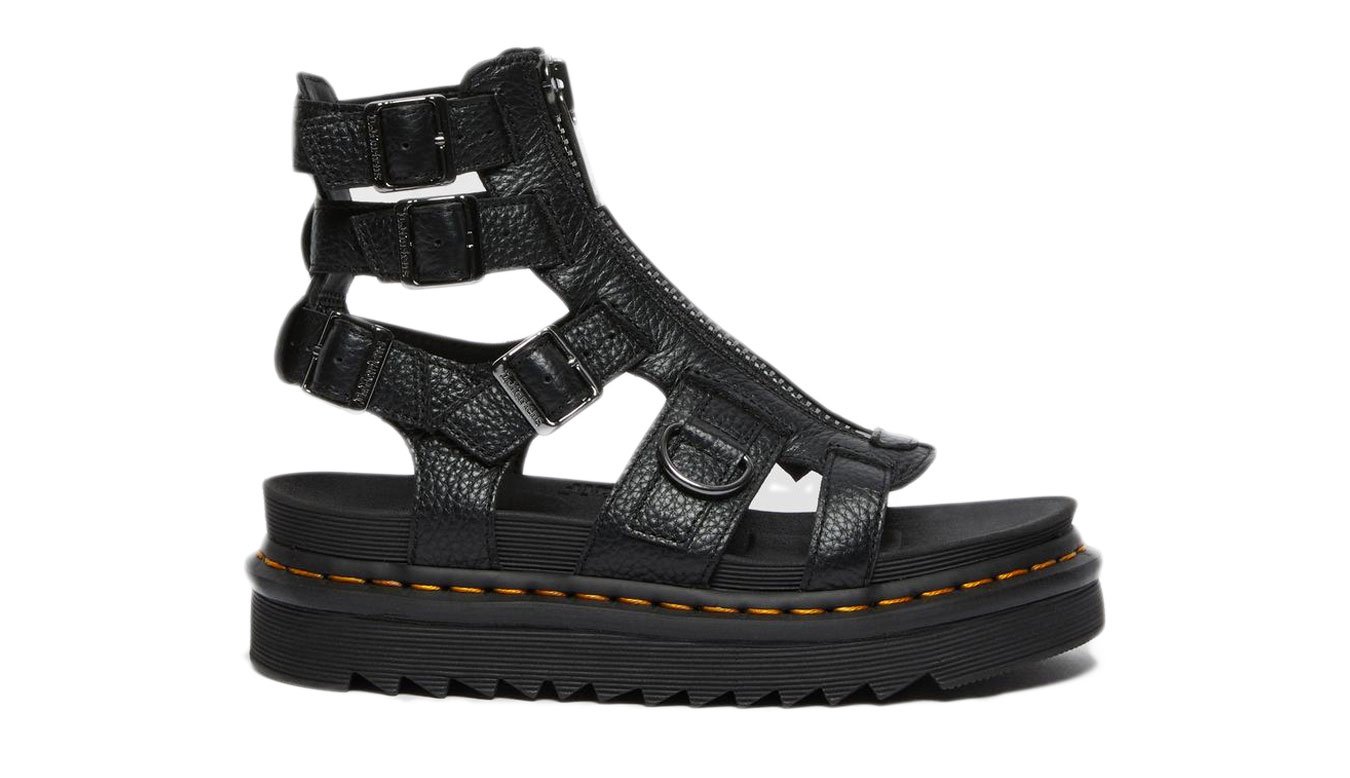 Olson Zipped Leather Strap Sandals