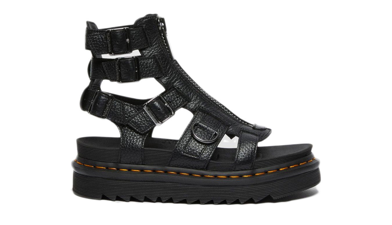 Dr. Martens Olson Zipped Leather Strap Sandals