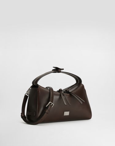 Taška cez rameno Dolce & Gabbana Vittoria Tempesta Calfskin Crossbody Bag Hnedá | BM2049AU99480178, 2