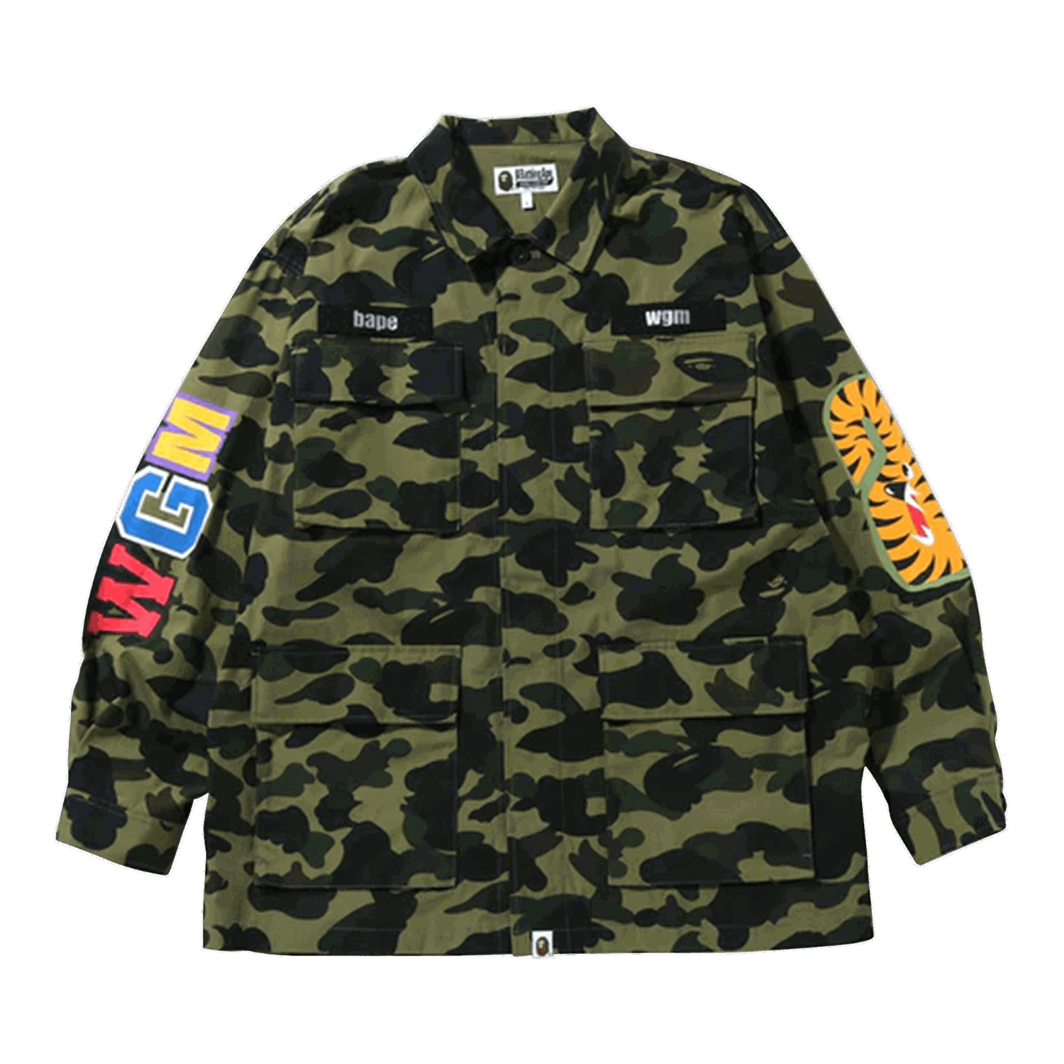 Košeľa BAPE 1st Camo Shark Relaxed Fit Military Shirt Zelené | 1I30 131 013 GREEN, 0