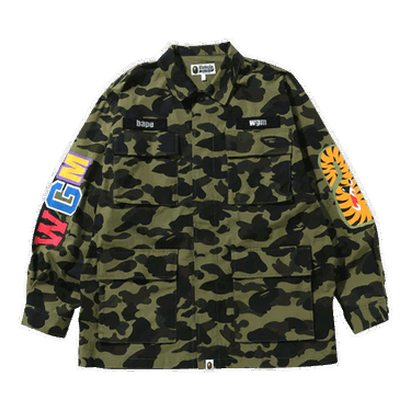 Košeľa BAPE 1st Camo Shark Relaxed Fit Military Shirt Zelené | 1I30 131 013 GREEN, 0