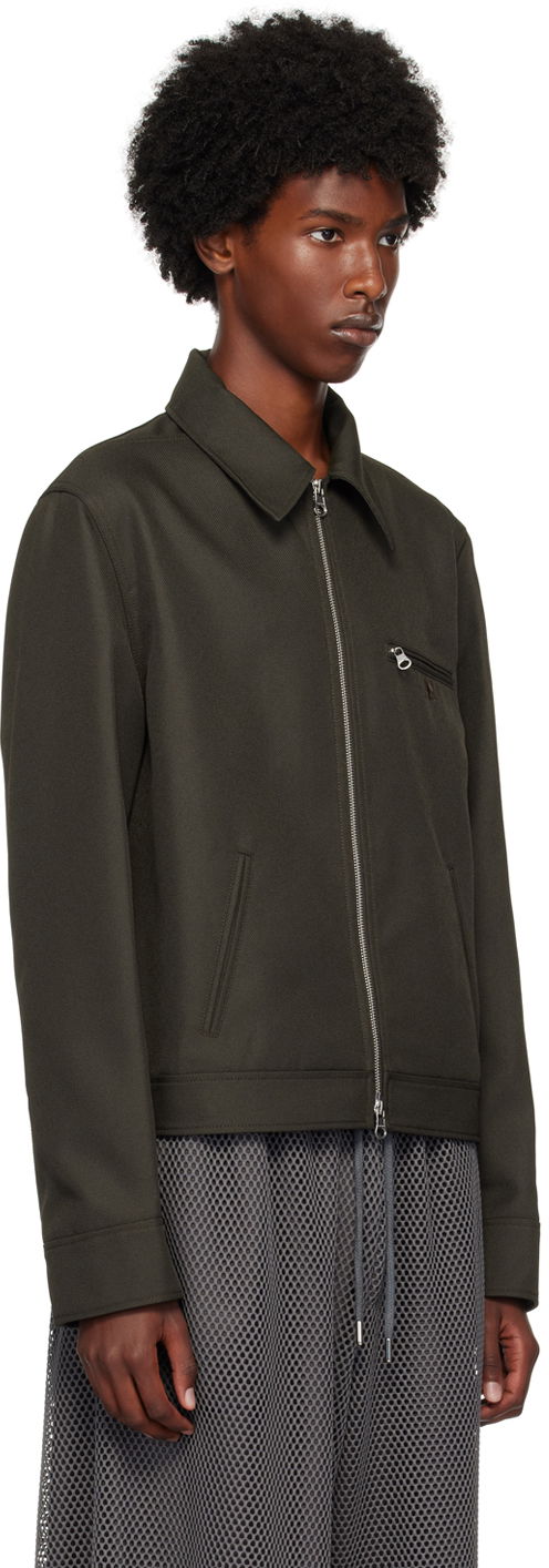 Bomber bunda Courrèges Signature Retro Zip-Up Jacket Zelené | 324CBL204PL0056, 1